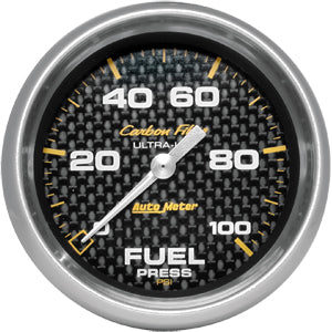 Autometer Carbon Fiber Full Sweep Electric Fuel Pressure gauge 2 5/8