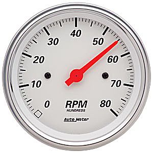 Autometer Street Rod Arctic White In-Dash Tachs & Speedos Tachometer gauge 3 3/8" (85.7mm)