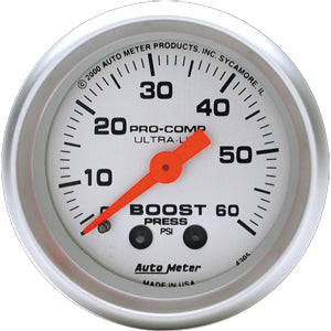 Autometer Ultra Lite Mechanical Boost gauge 2 1/16